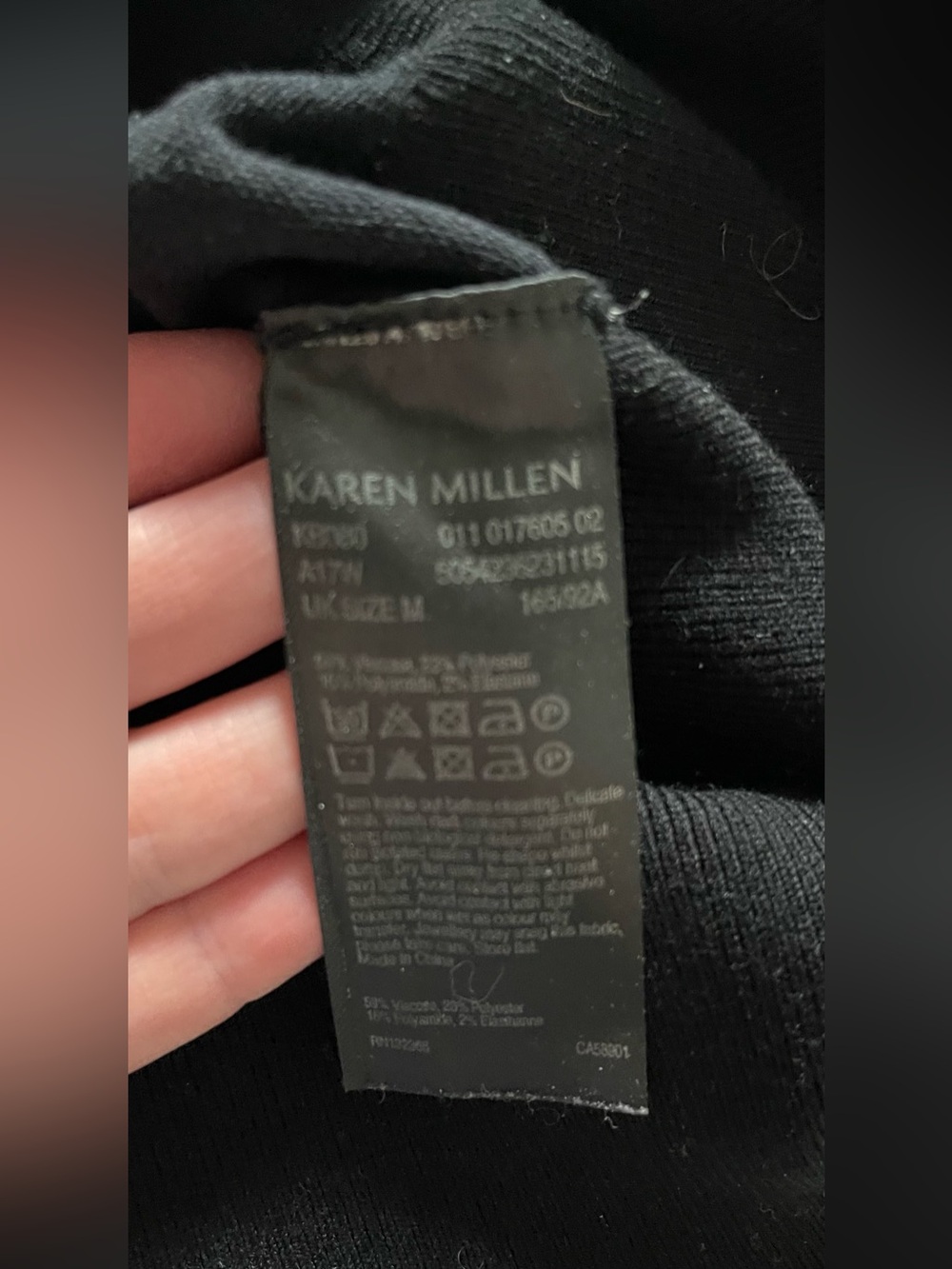 Karen Millen Black Sweater with Gold Embroidered Foliage Size Medium - Picture 7 of 10